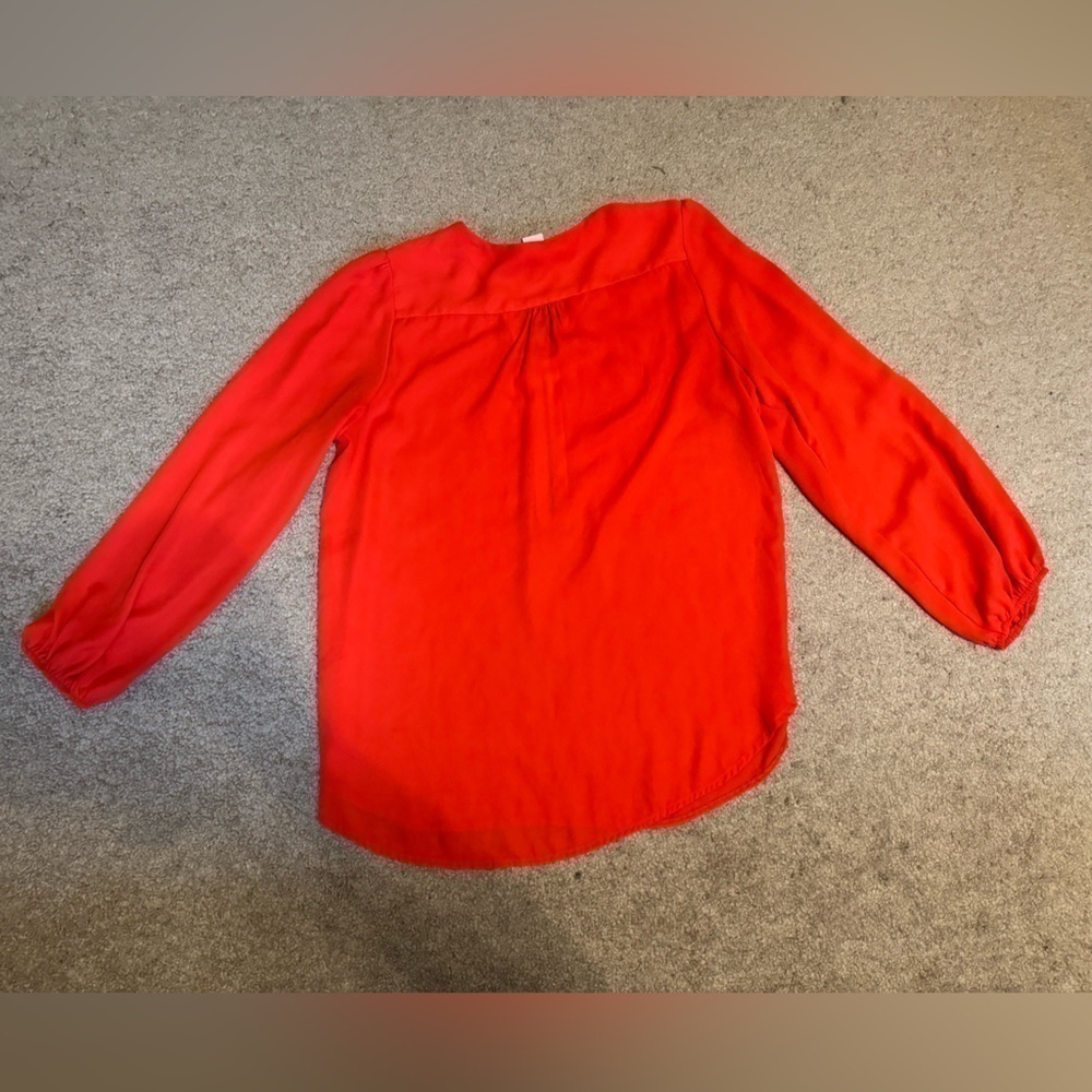 Carmen Red 3/4 sleeve half zip up top size medium‎ - Picture 4 of 8